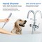 Kibi Circular Floor Mount Tub Filler With Hand Shower - Chrome KTF301CH - alternate 6